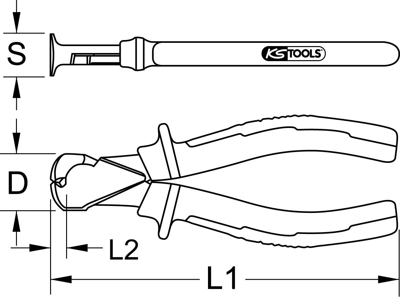 KS Tools ERGOTORQUE Vornschneider, 160mm