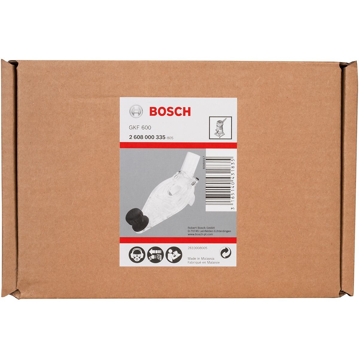 Bosch Grundplatte mit Handgriff und Absaugstutzen