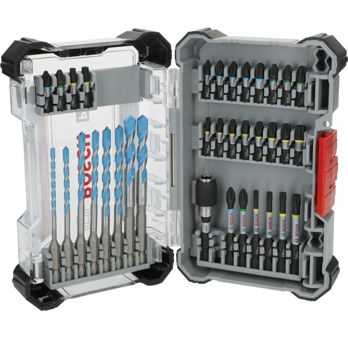 Bosch PRO Impact Schrauberbits und Multi Construction Bohrer Mixed, 35-teiliges Set