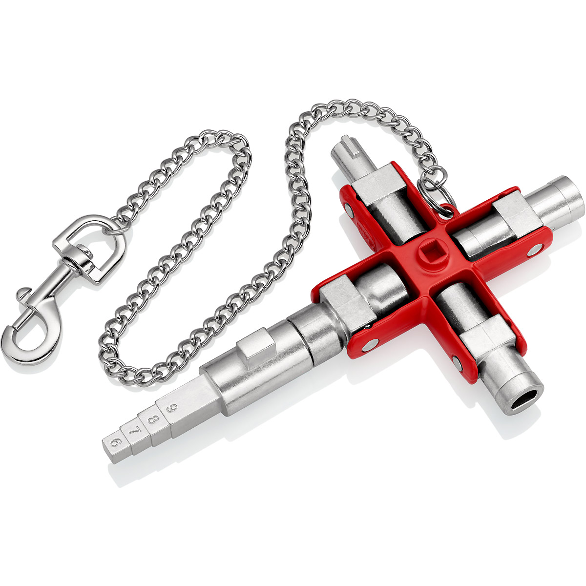 KNIPEX Universal-Schlüssel Bau für gängige Schränke und Absperrsysteme 90 mm