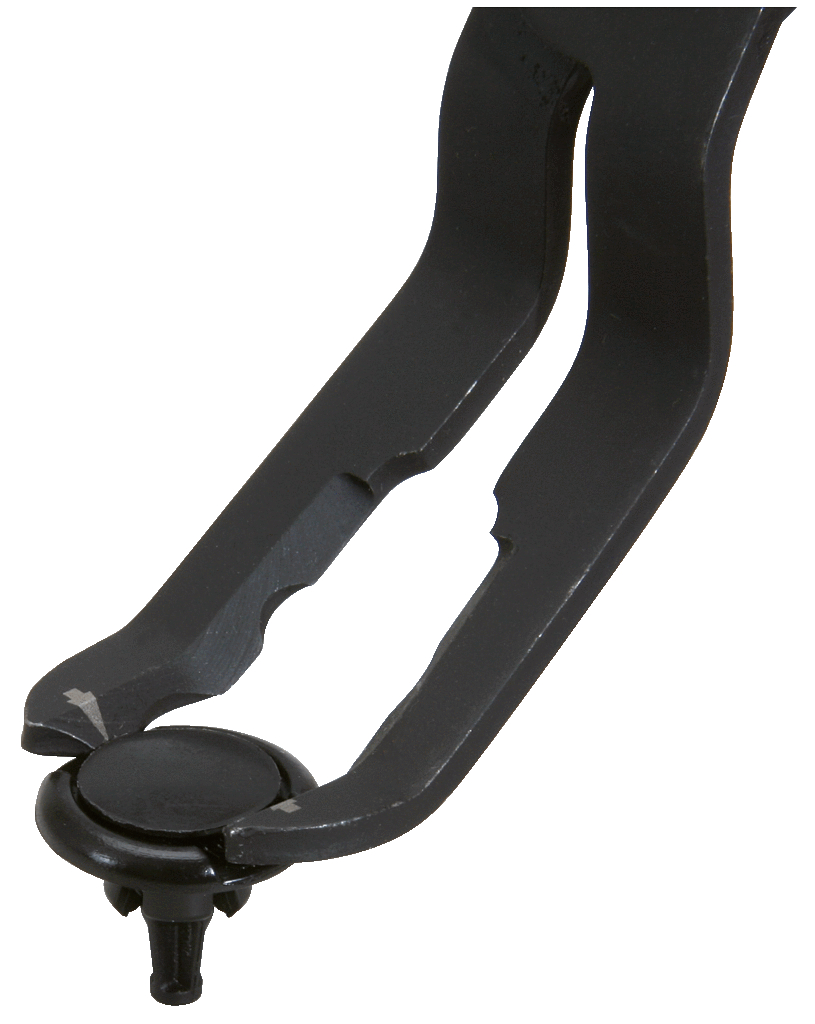 KS Tools Trim-Clip-Zange, Zangenende 35°, 190mm