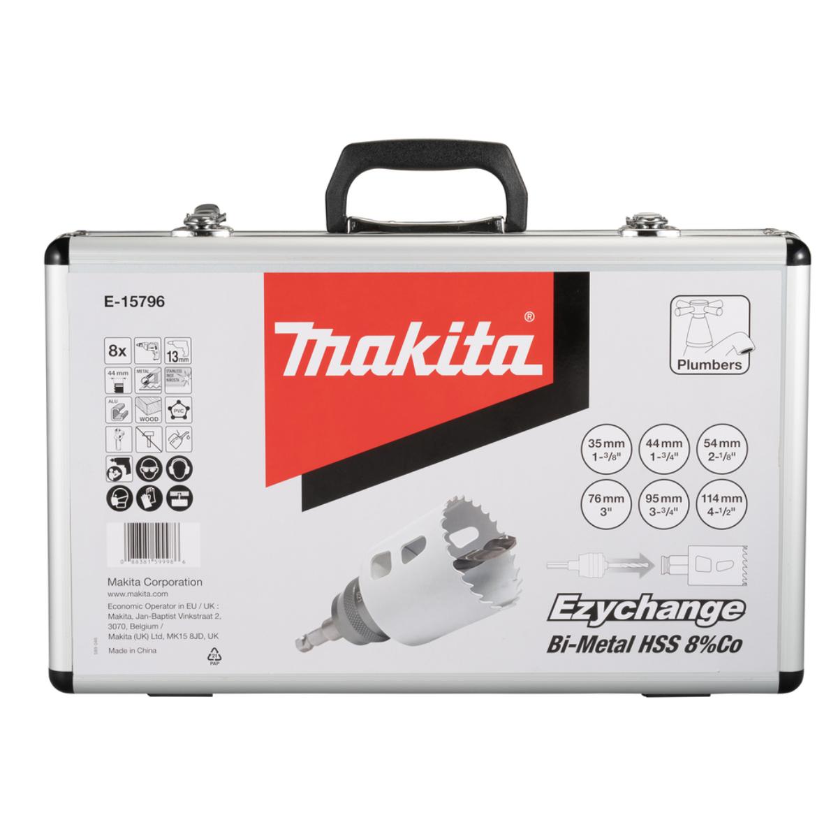 Makita EZYCHANGE Lochsägen-Set Sanitär 8-teilig HSS-BiM 8-tlg. - Ø 35-114 mm