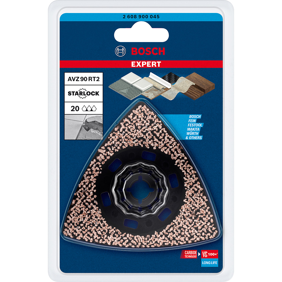 Bosch EXPERT Schleifplatte AVZ 90 RT2 Blatt für Multifunktionswerkzeuge