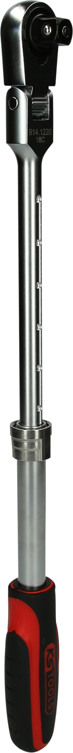 KS Tools 1/2" SlimPOWER Teleskop-Gelenk-Umschaltknarre, 72 Zahn