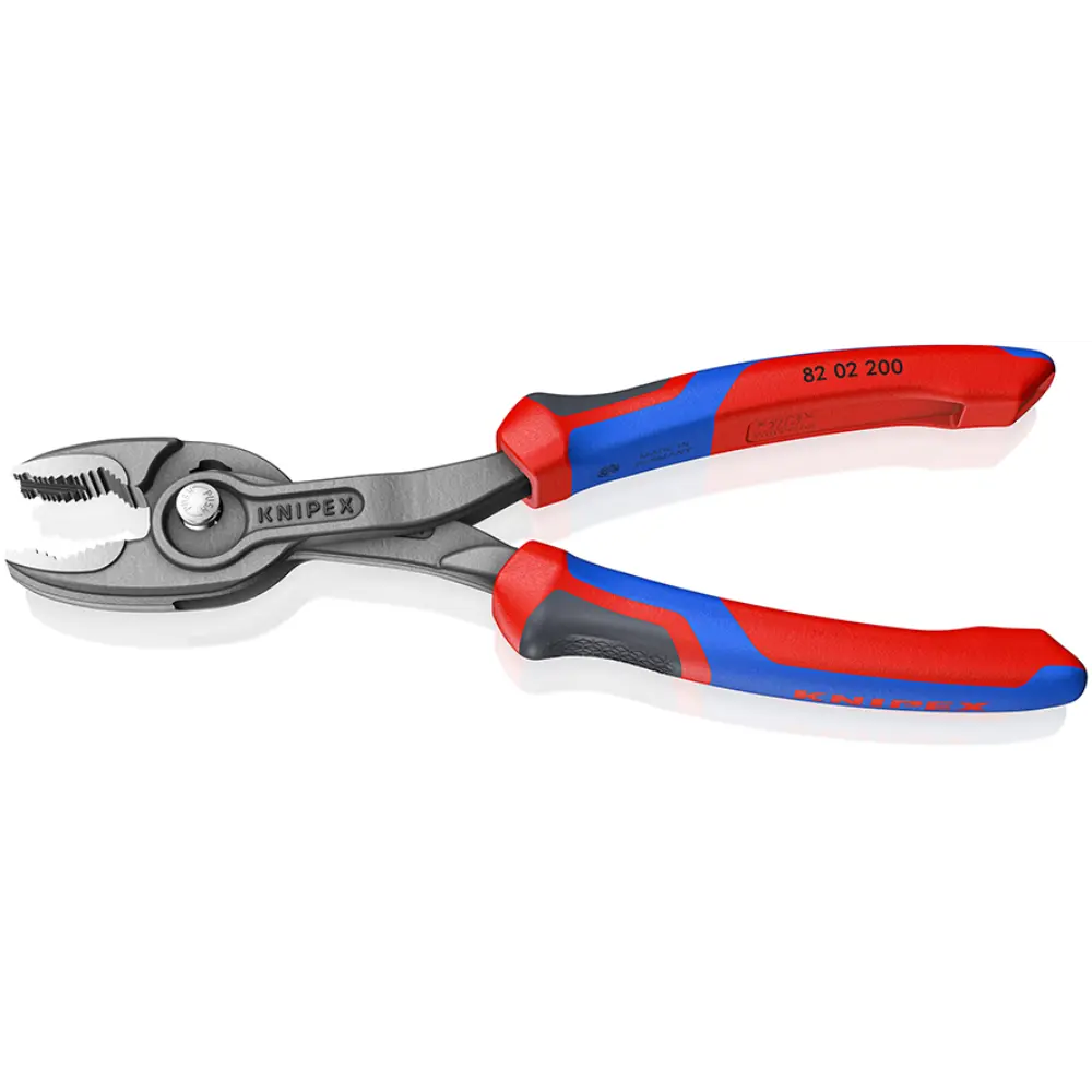 KNIPEX TwinGrip Front- und Seitengreifzange mit Comfort-Griffen grau atramentiert 200 mm