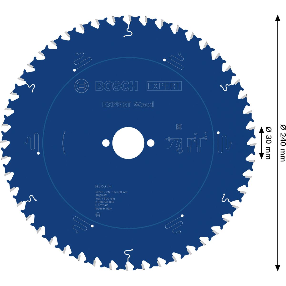 Bosch Kreissägeblatt Expert for Wood ø 240 mm