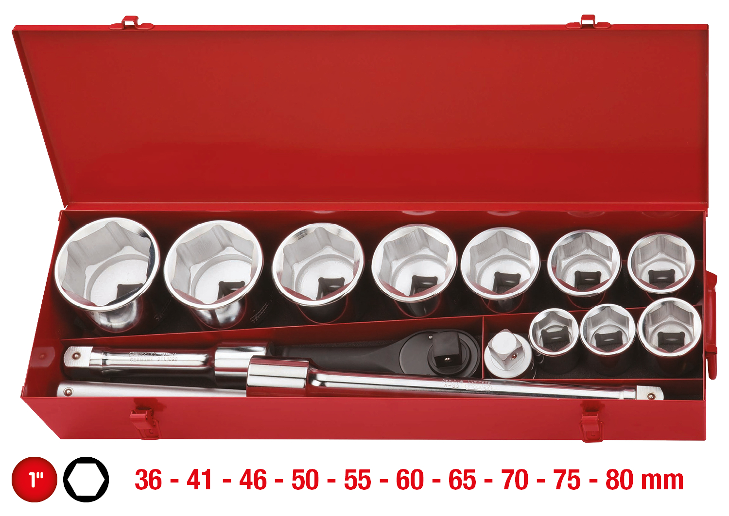 KS Tools 1" Steckschlüssel-Satz, 14-tlg