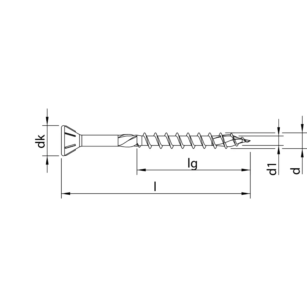 HECO TOPIX-plus TCS 5,0 x 40, Senkkopf 60°, HD-30, TG, A3K, 500 St.