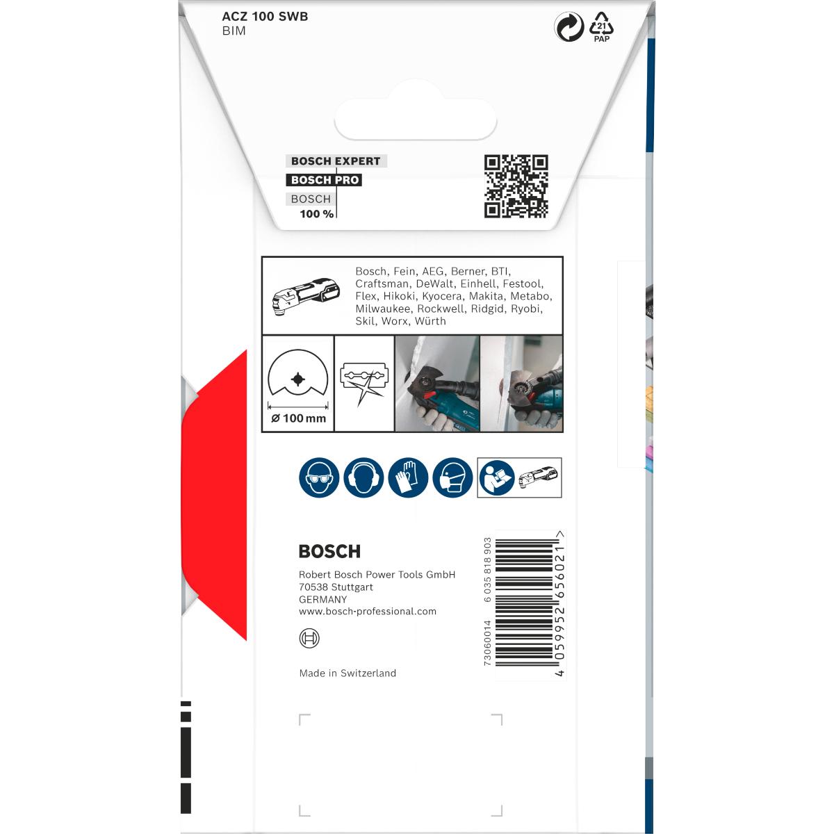 Bosch PRO ACZ 100 SWB Blatt für Multifunktionswerkzeuge,100 mm