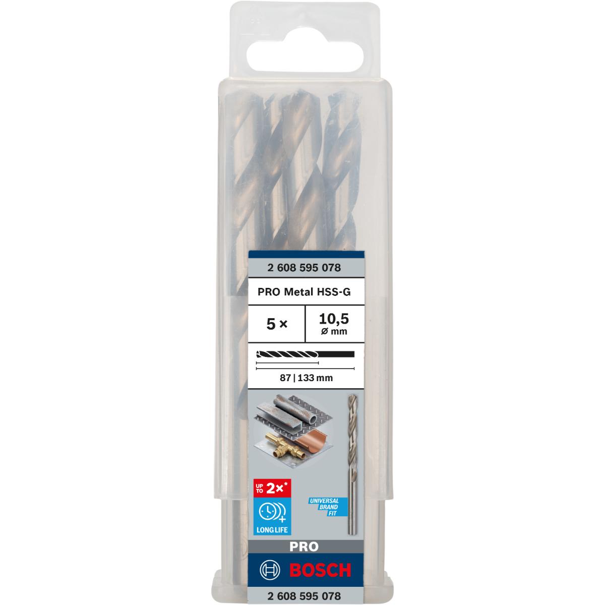 Bosch PRO Metallbohrer HSS-G, DIN 338