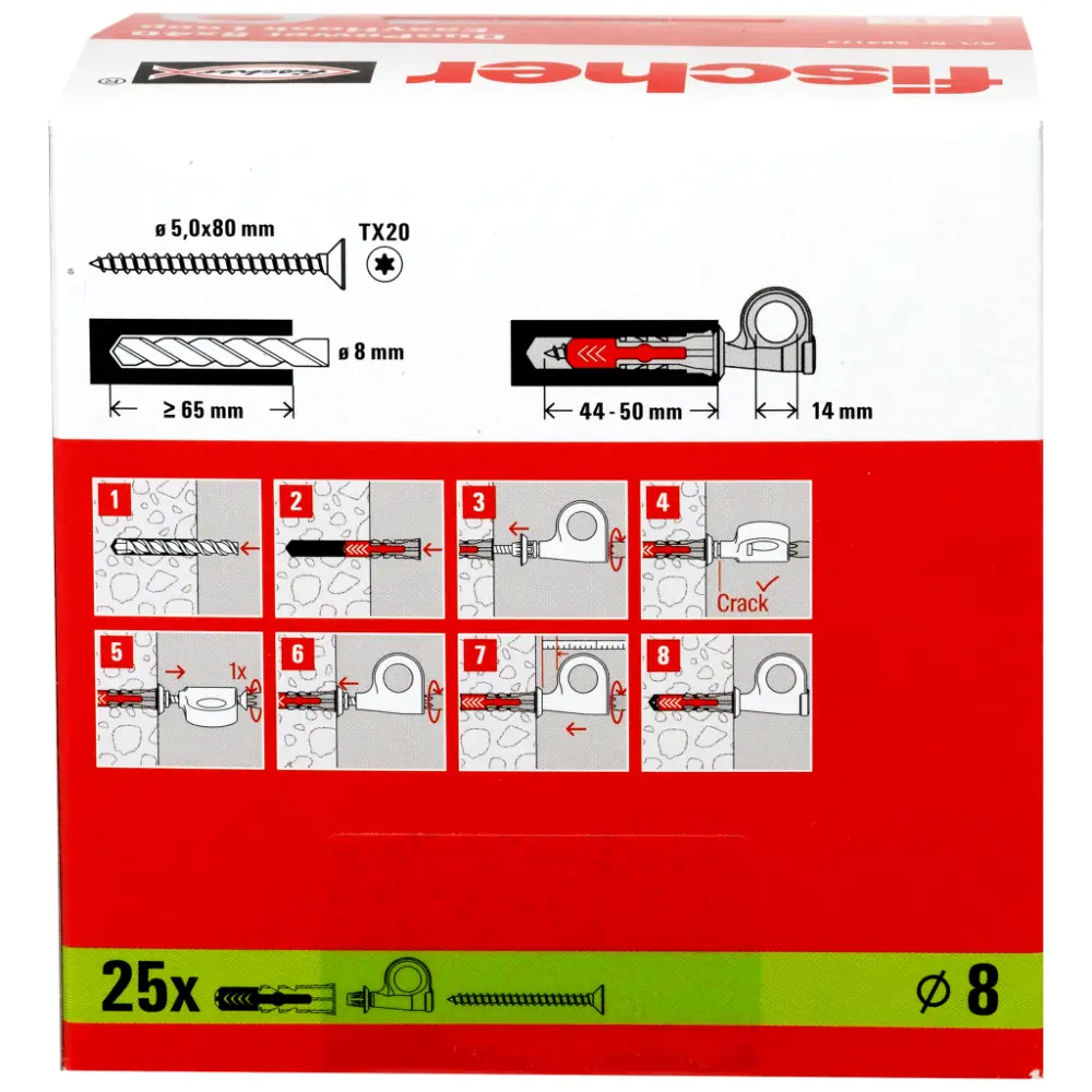 Fischer EasyHook Angle Universaldübel DuoPower 8x40