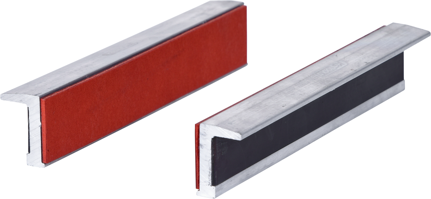 KS Tools Alu-Schraubstock-Schonbacken,Gummibesatz