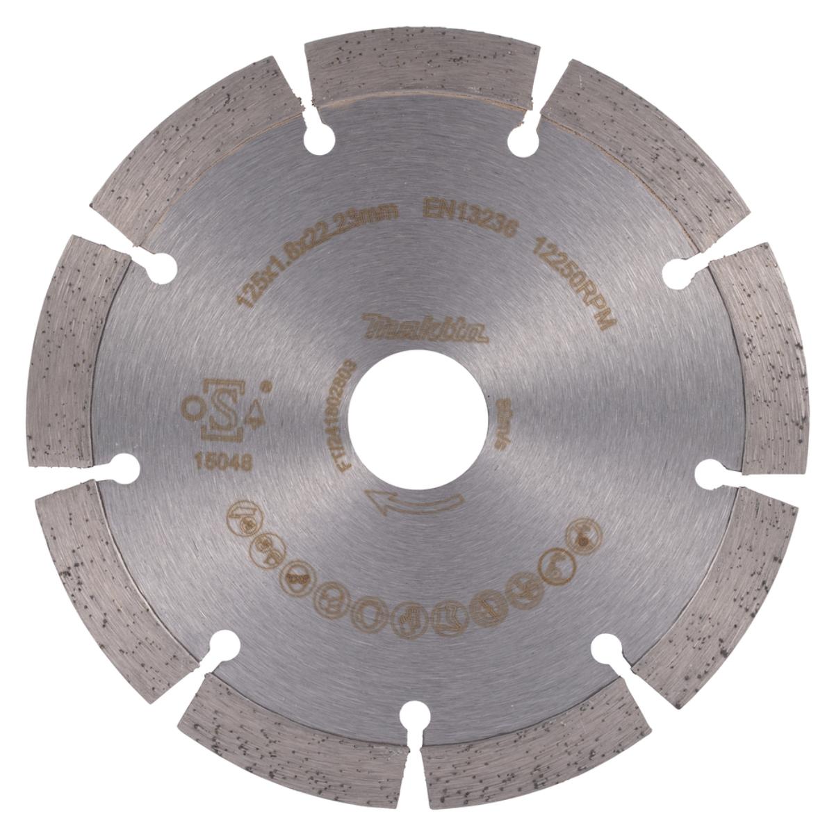 Makita Diamak Diamanttrennscheibe Ø 125 mm, 1,8 mm Schnittstärke, Beton, Ziegel, Stein
