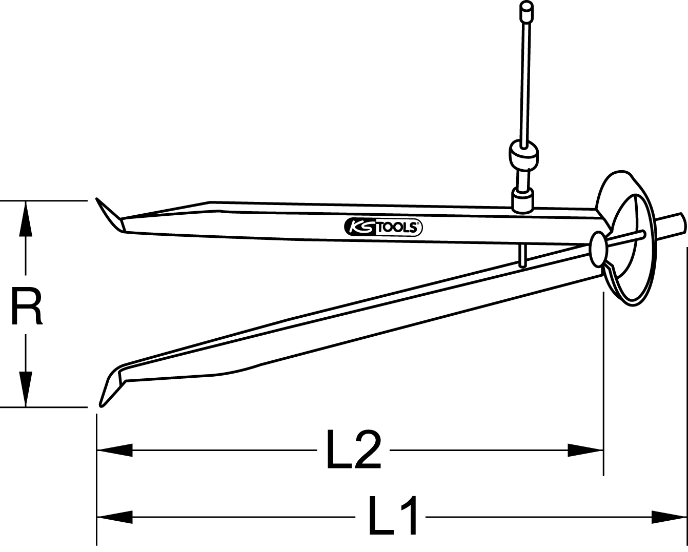 KS Tools Präzisions-Feder-Lochzirkel-Innentaster