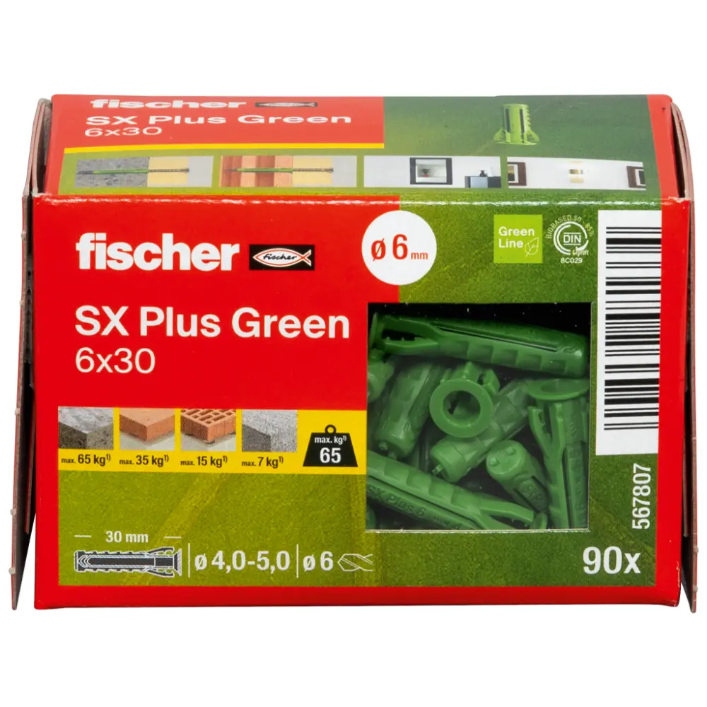Fischer Spreizdübel SX Plus Green 6x30