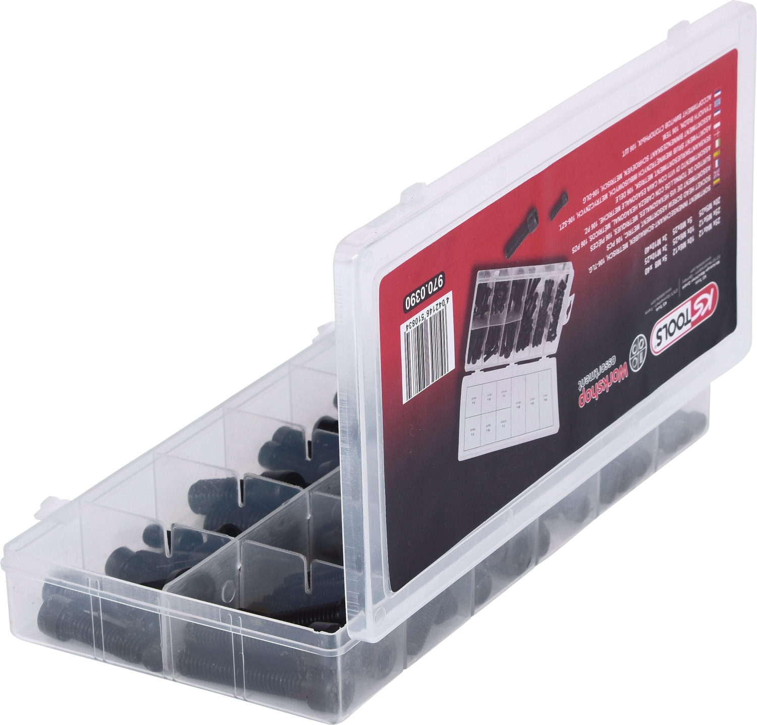 KS Tools Sortiment Innensechskant-Schrauben, metrisch, 106-tlg