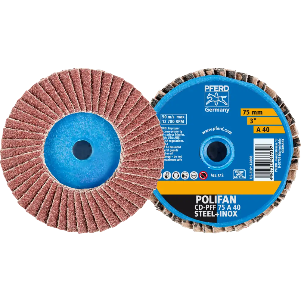 PFERD TOOLS COMBIDISC Korund Mini-POLIFAN CD für universelle Anwendungen