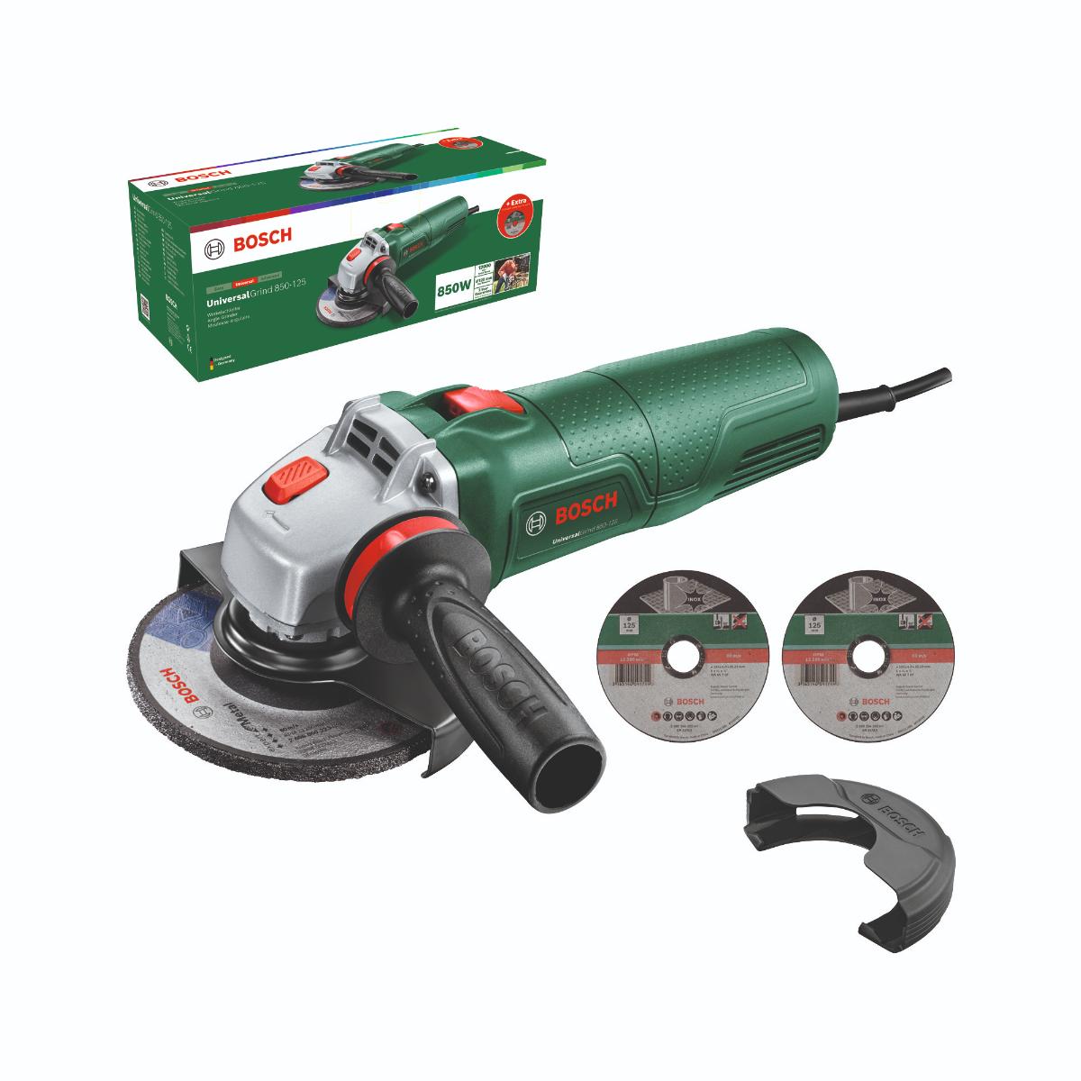 Bosch Winkelschleifer UniversalGrind 850-125 + 3 Scheiben