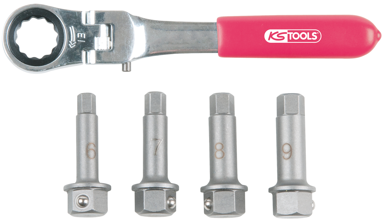 KS Tools 1/2" Bremssattel Spezial-Steckschlüssel- Satz, 5-tlg