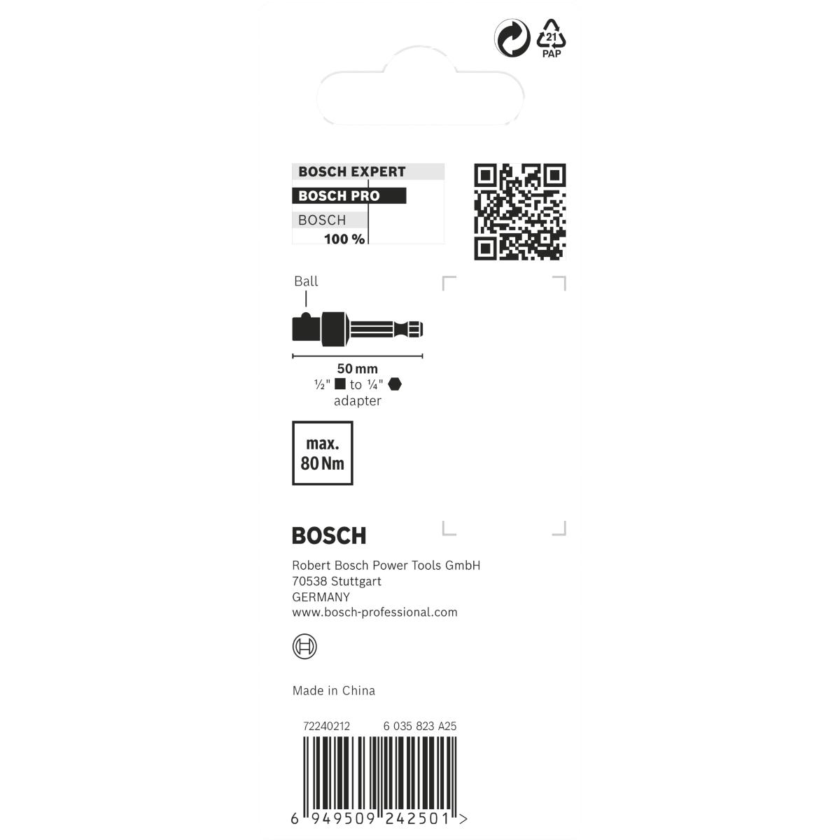 Bosch PRO Socket Adapter mit Kugelverbindung 50 mm