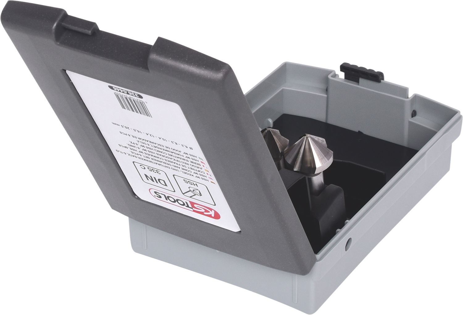 KS Tools HSS Kegel- und Entgratsenker-Satz, Kunststoffkassette 6-tlg