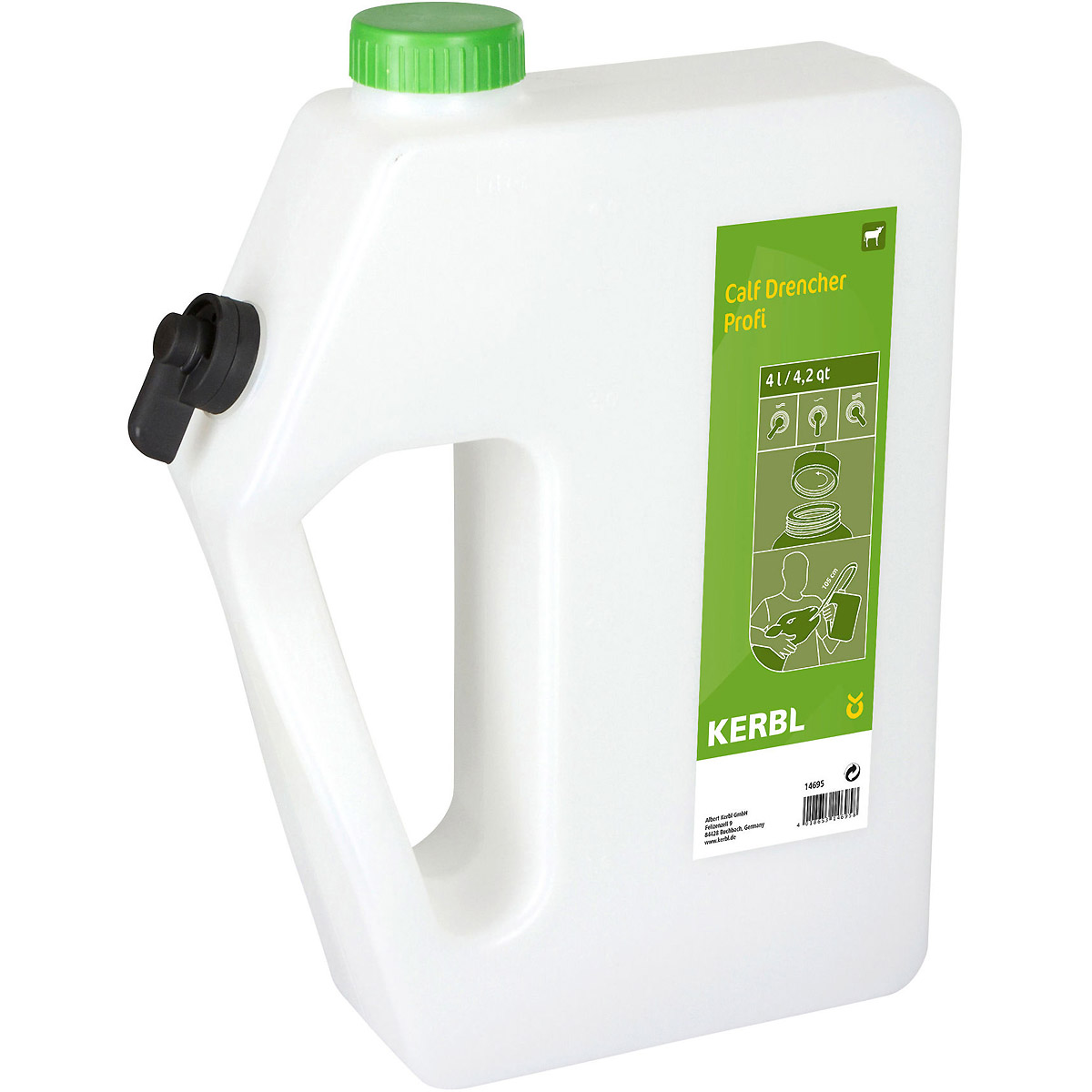 Kerbl Calf Drencher Profi 4 l, mit flexibler Sonde