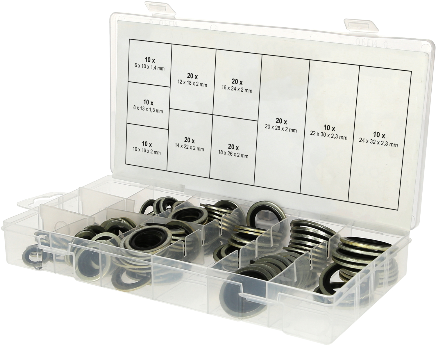 KS Tools Sortiment Verbund-Dichtringe, Ø 6-24mm, 150-tlg