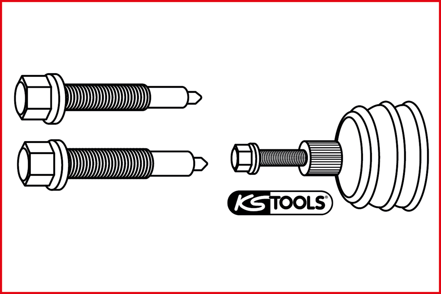 KS Tools Druckschrauben-Satz für Gelenkwelle für VAG, 2-tlg