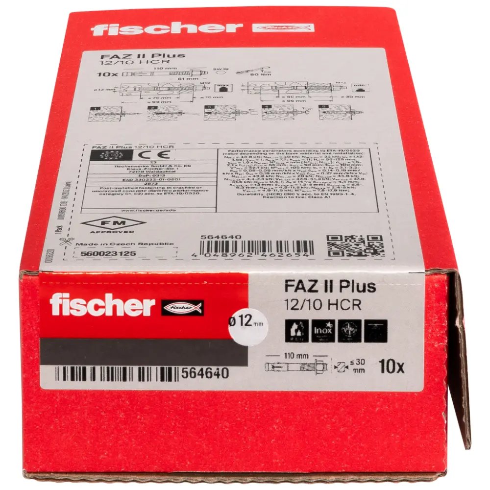 Fischer Bolzenanker FAZ II Plus 12/10 HCR hochkorrosionsbeständig