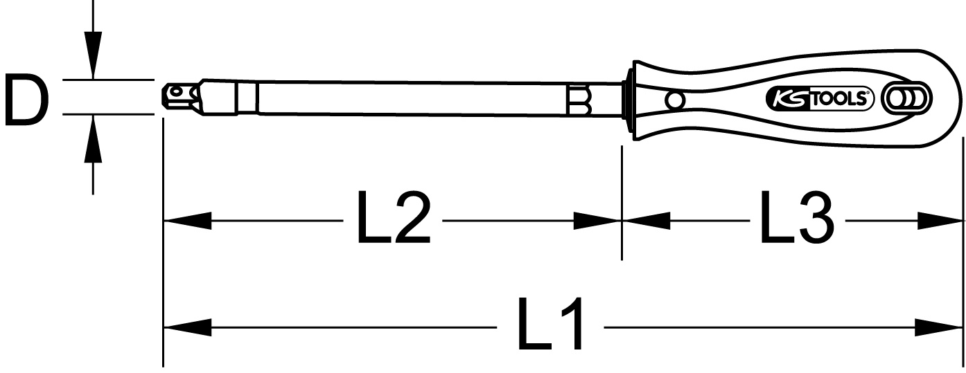 KS Tools ERGOTORQUEplus Stecknuss-Schraubendreher