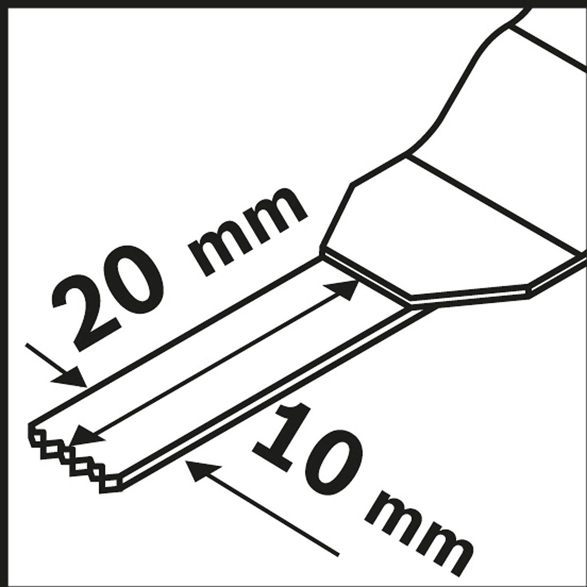 Bosch BIM Tauchsägeblatt AIZ 10 AB, Wood and Metal, 20 x 10 mm