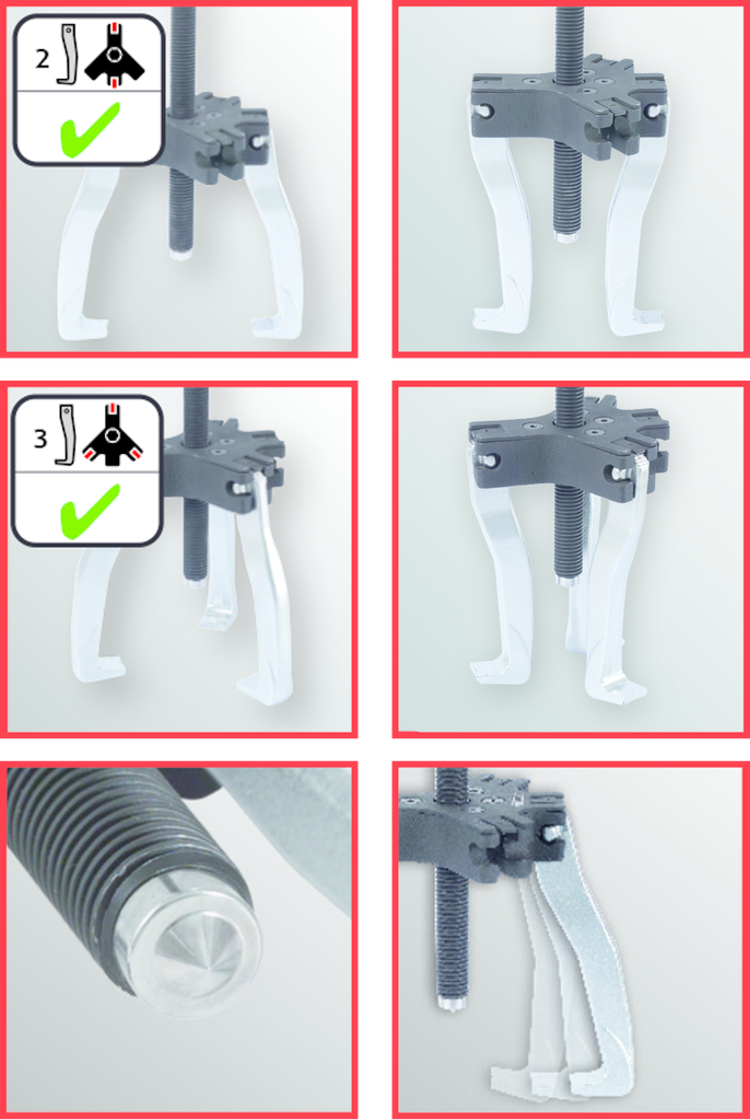 KS Tools Universal-Abzieher 2+3-armig