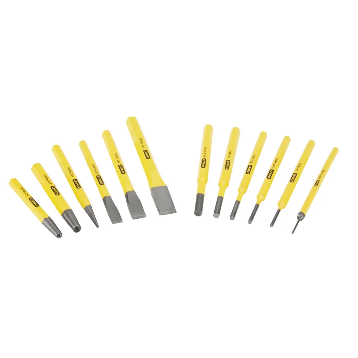 STANLEY Schlagwerkzeug Set Meissel-Körner und Durchschläger Set 12-tlg.