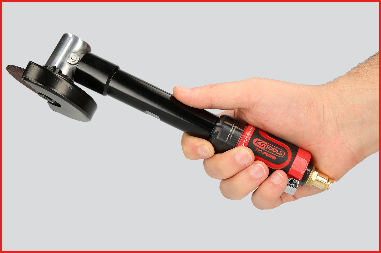 KS Tools 1/4" SlimPOWER Mini-Druckluft-Stab-Trennschleifer, lang