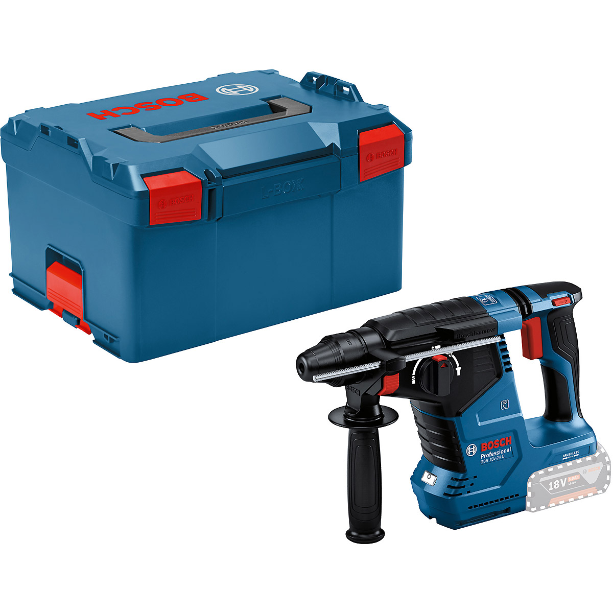 Bosch Akku-Bohrhammer mit SDS plus GBH 18V-24 C mit L-BOXX