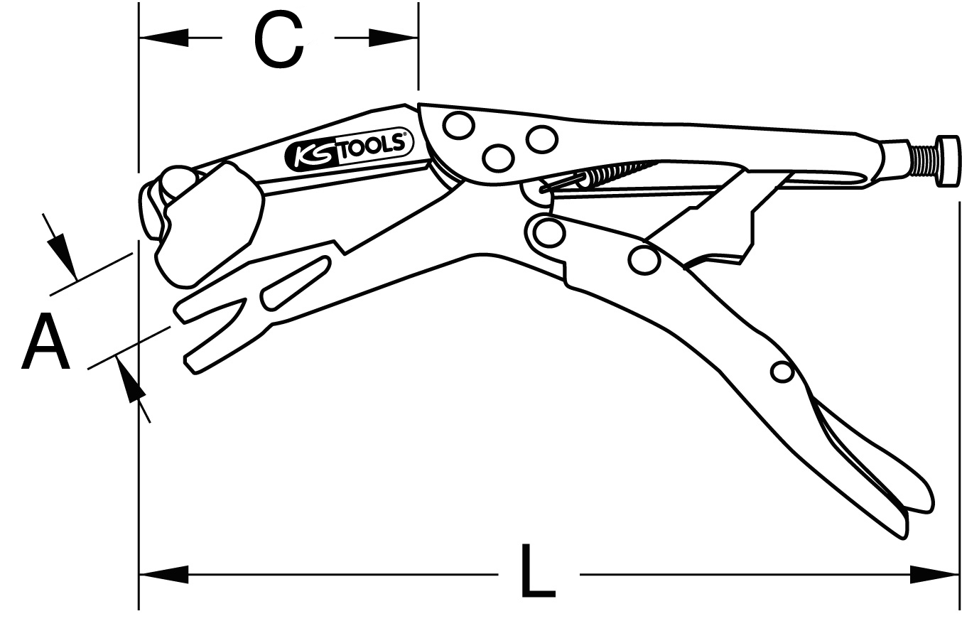 KS Tools Schweiß-Gripzange, 240mm