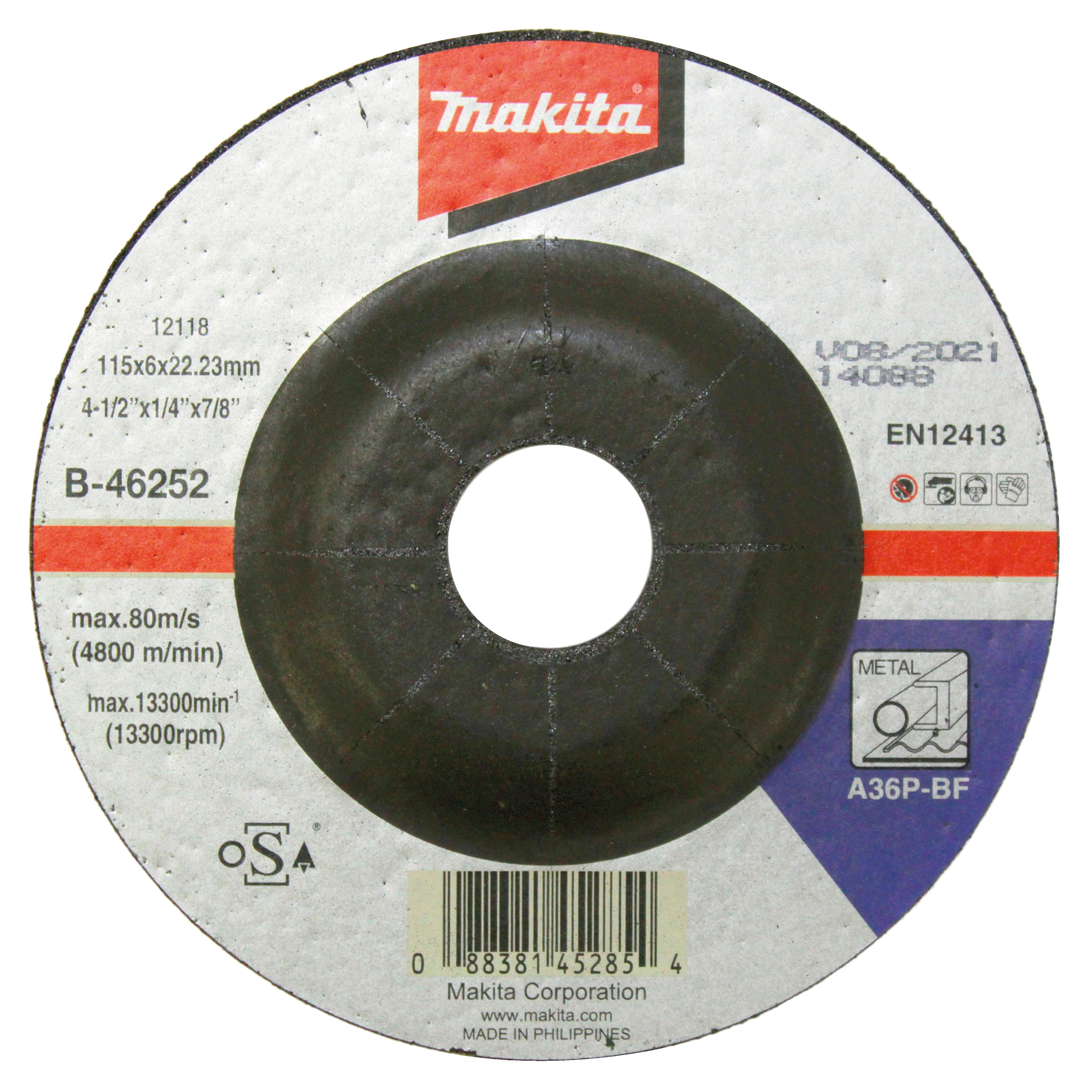 Makita Schruppscheibe Stahl, 115 x 6 mm  - B-46252