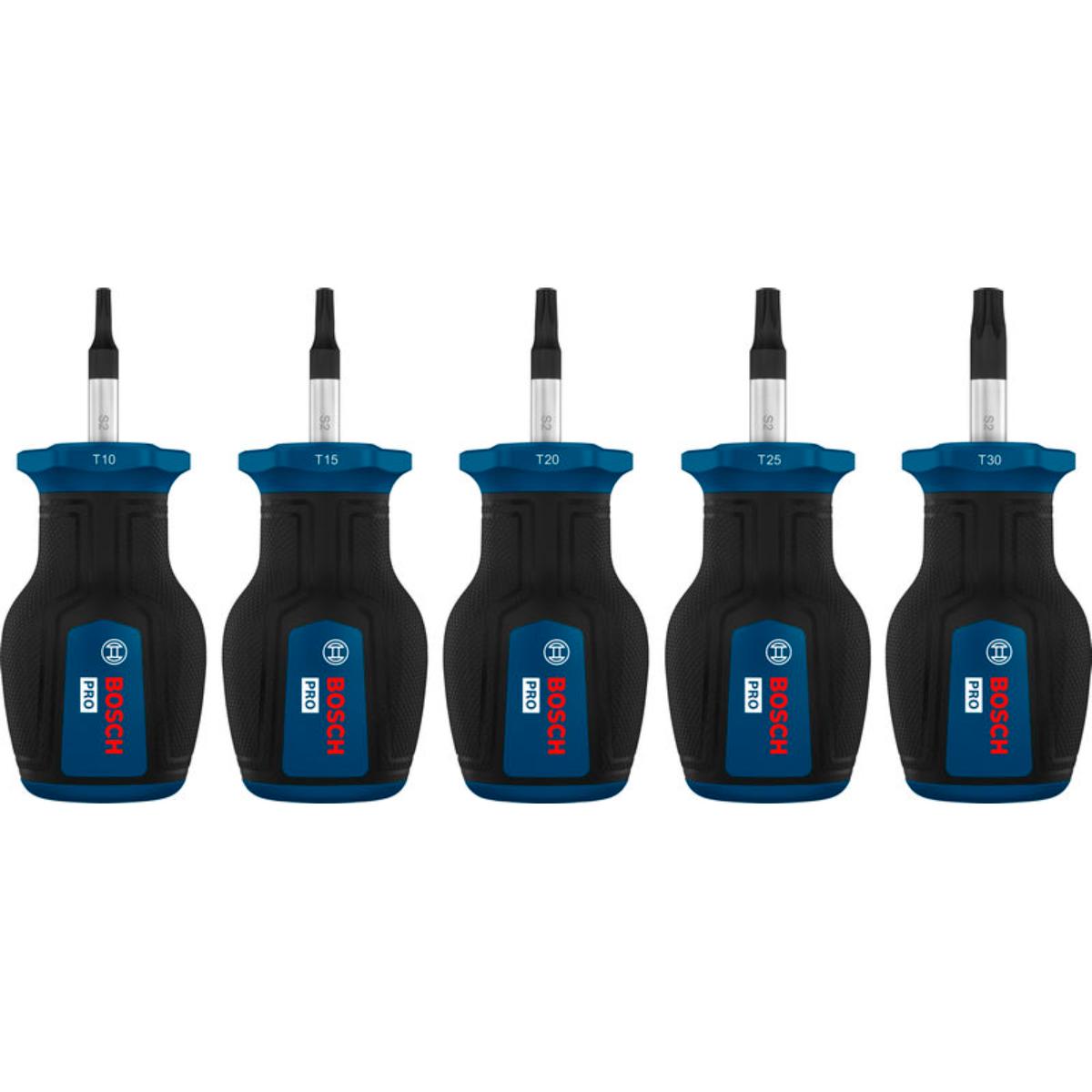 Bosch PRO Stubby-Schraubendreher TX, 5-teilges Set