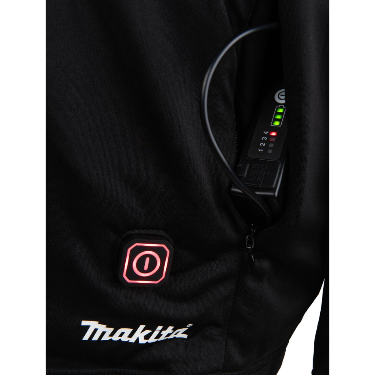 Makita Akku-Thermoshirt 18V/14,4V - 12V max. - 3-stufig - Stehkragen - Größe 3XL - DCX201C3XL
