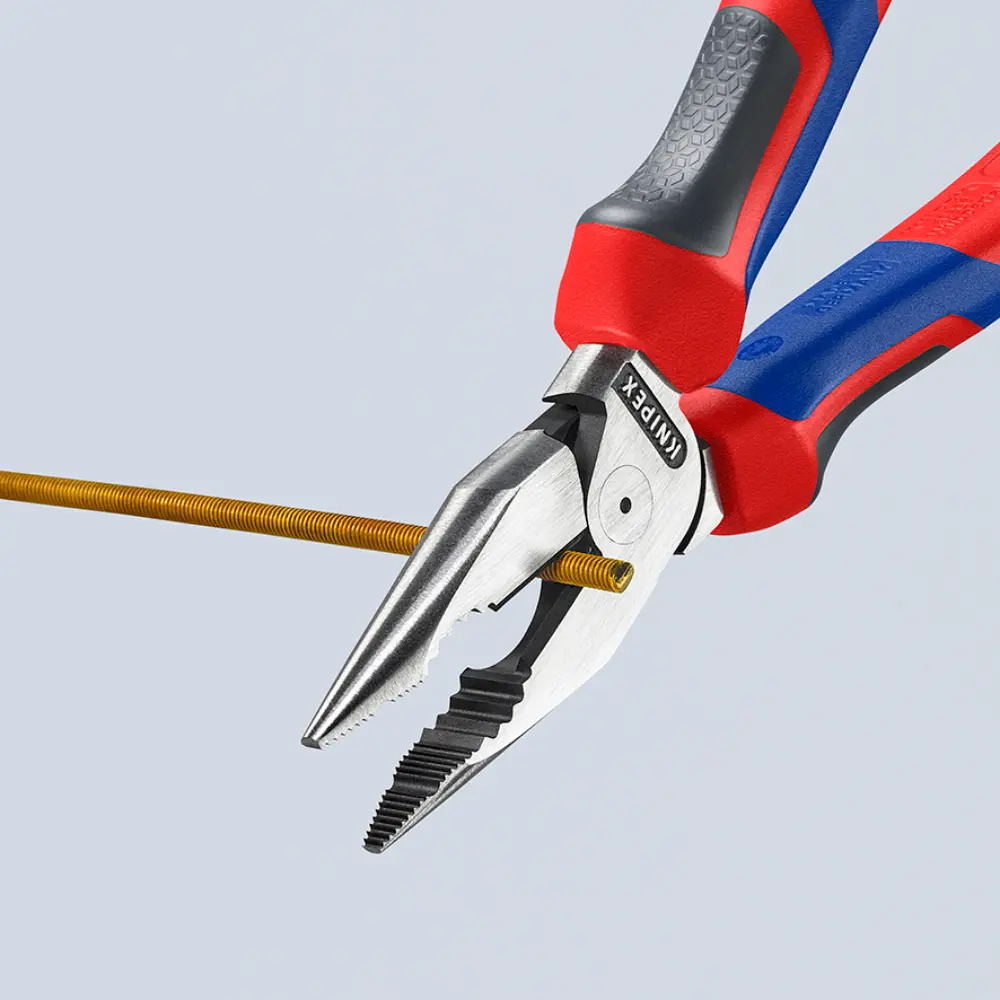 KNIPEX Spitz-Kombizange mit Comfort-Griffen schwarz atramentiert 185 mm