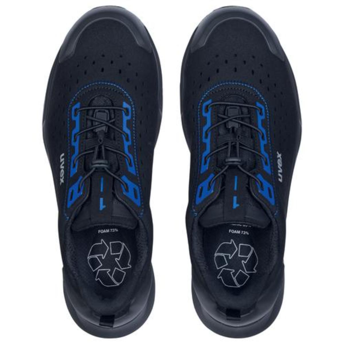 uvex 1 x-craft Sicherheitsschuh Halbschuhe S1, schwarz/blau