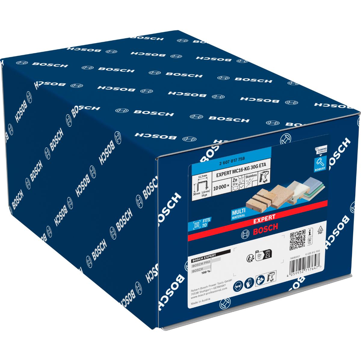 Bosch EXPERT MC16-KG 30G ETA Kronenklammer mit mittlerem Rücken, 1,6/16 g, 30 mm, 10000-Stück