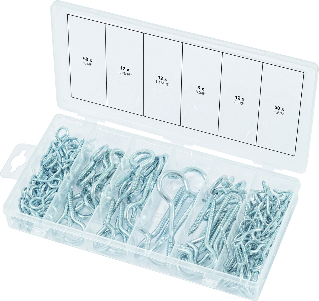 KS Tools Sortiment Haken- und Ösenschrauben,151-tlg