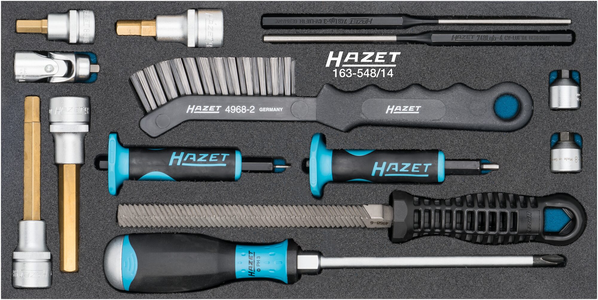 HAZET Universal Bremsensatz Einlage 14-teilig