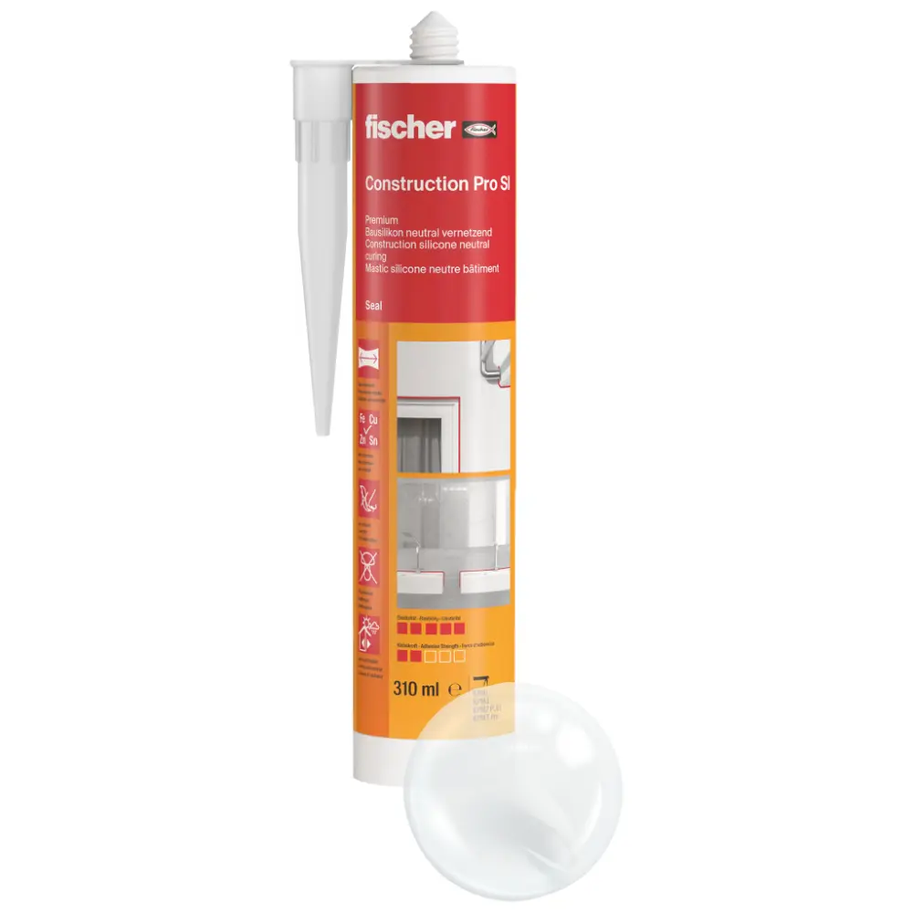 Fischer Bausilikon Construction Pro SI (DBSA) transparent 310 ml