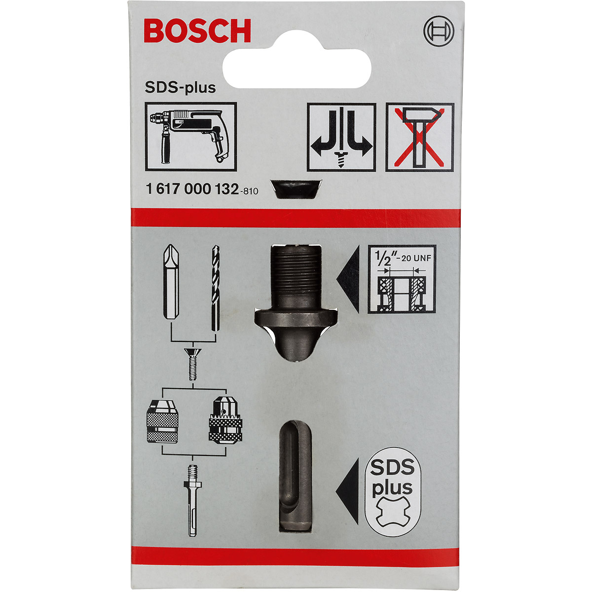 Bosch SDS plus-Aufnahmeschaft für Bohrfutter, 1/2 Zoll-20 UNF