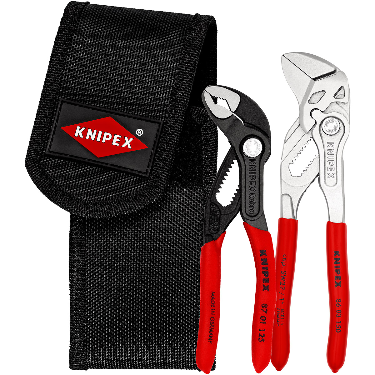 KNIPEX Mini-Zangenset in Werkzeuggürteltasche 2-teilig 160 mm