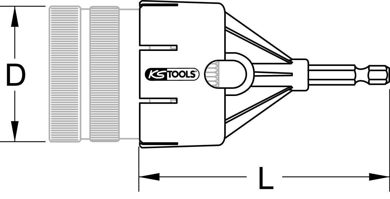 KS Tools Adapter für Rohr-Entgrater, 50mm