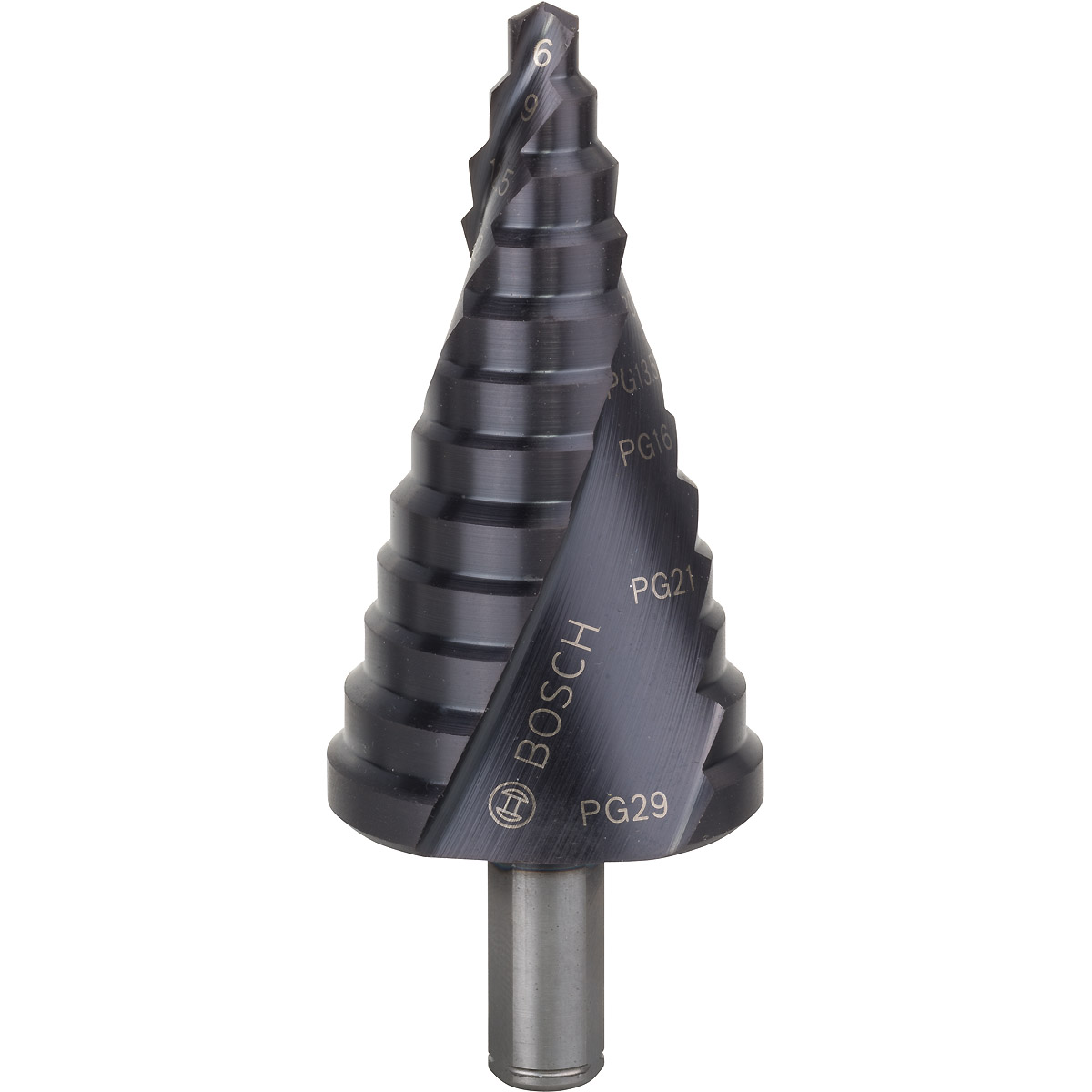 Bosch Stufenbohrer HSS-AlTiN, 6 - 37 mm, 10 mm, 93 mm, 12 Stufen