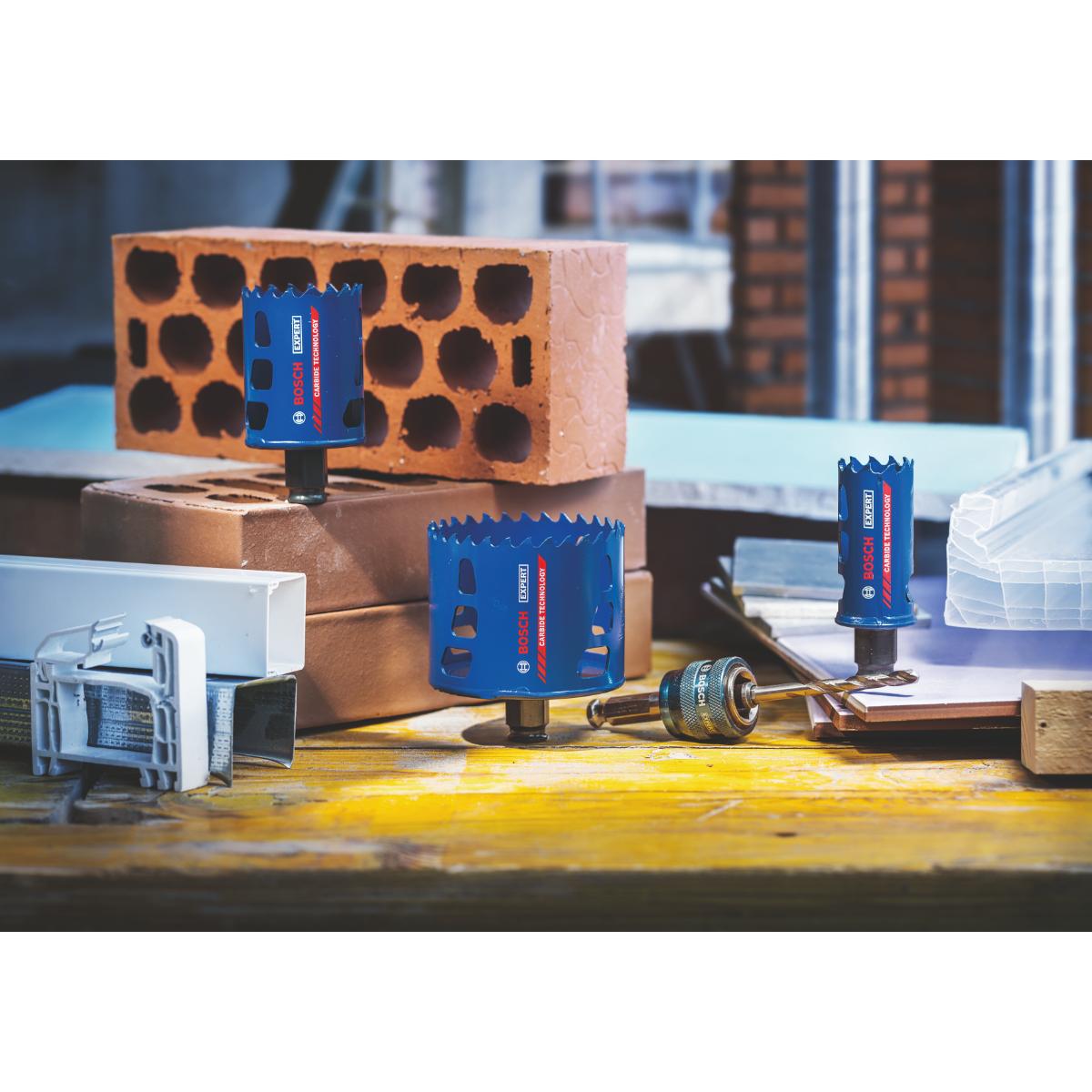 Bosch EXPERT Multi Material Power Change Plus-Lochsägen Kit, 68 x 60 mm, 3-teiliges Set